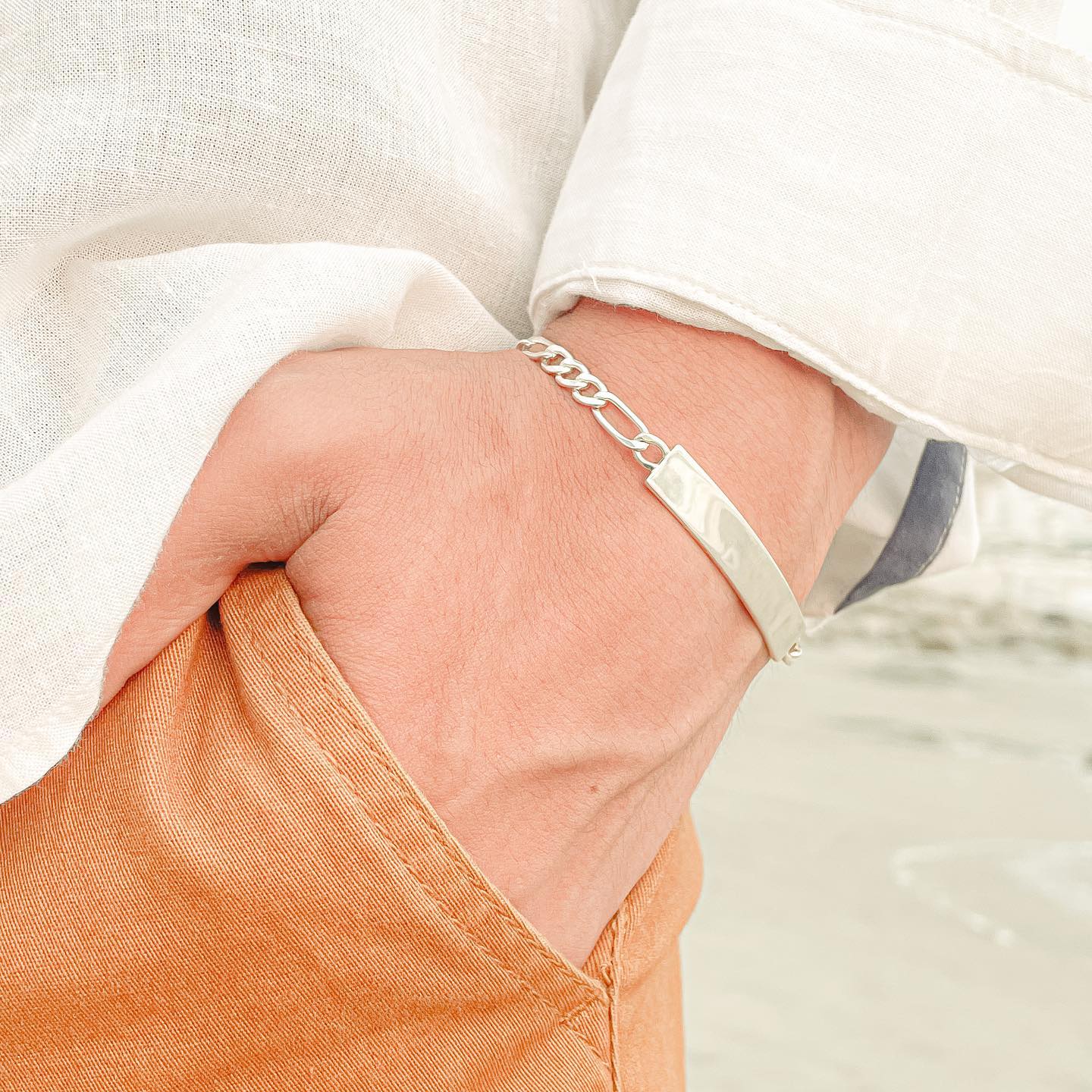 Esclava Plata Cartier Hombre