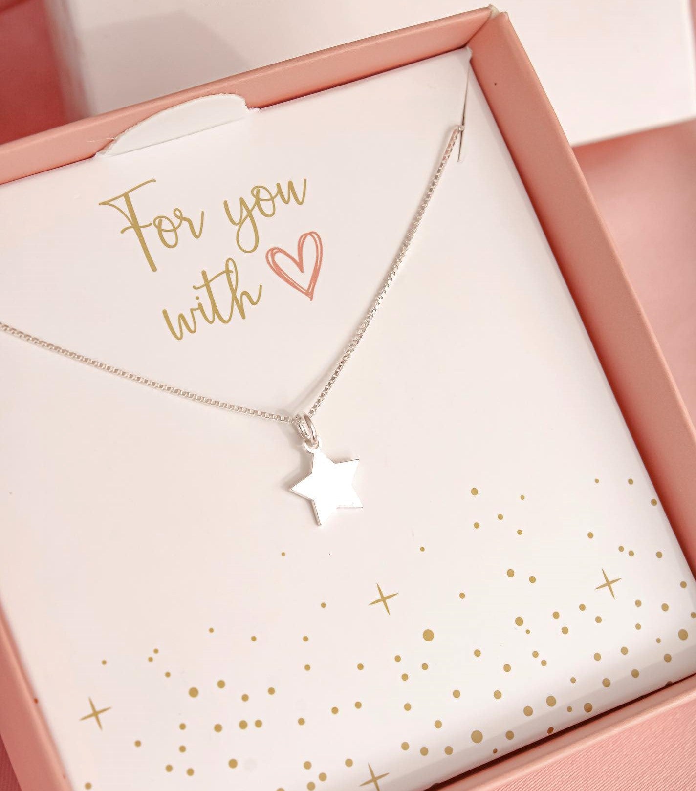 collar con dije de estrella, collar plateado con estrella, collar con colgante de estrella, collar de plata