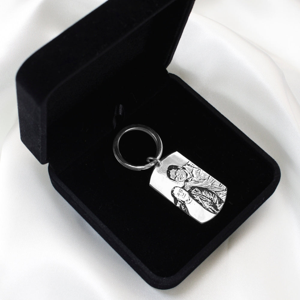 Llavero Plata Grabado Personalizado