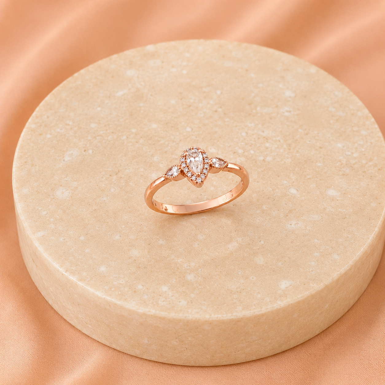 Anillo Eve Circonia Rose Acero