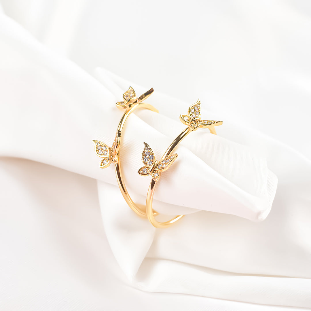 argollas doradas de mariposa, argollas de mariposa, argollas medianas, argollas de mariposa, argollas doradas