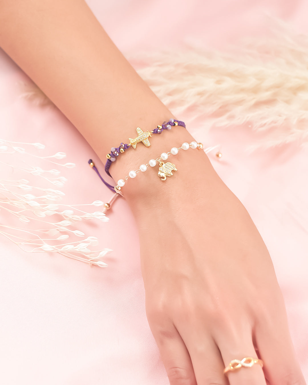 pulsera de hilo regulable, pulsera regulable, pulsera con dije avion
