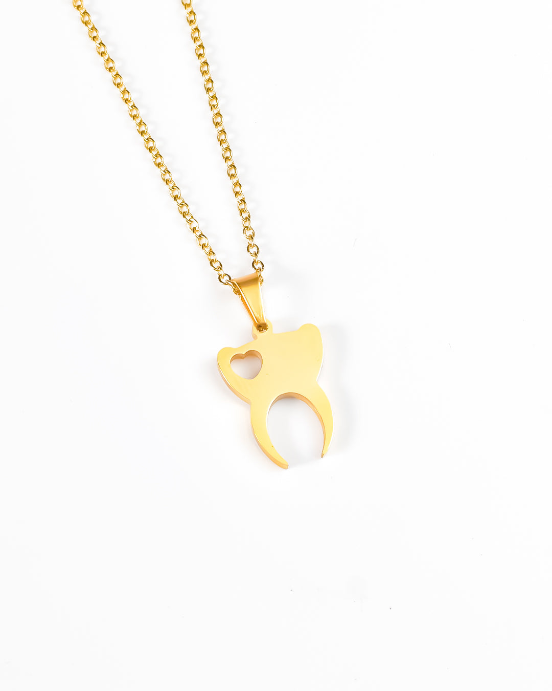 collar de dentista, dije de dentista dorado, collar dorado, dije de acero de dentista, dije de profesiones