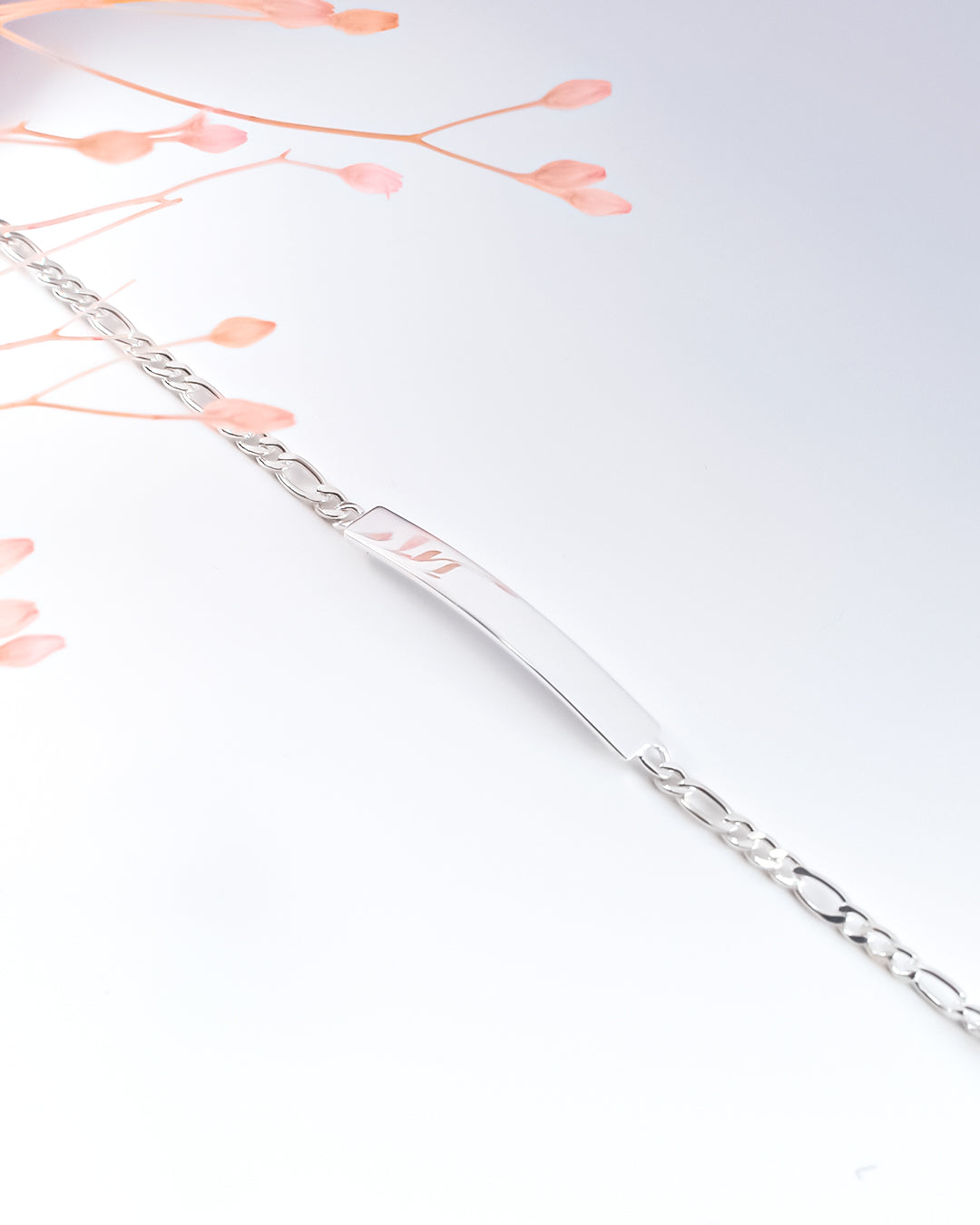 pulsera con placa, pulsera plateada de mujer, pulsera con placa plateada, pulsera plateada, esclavas, pulsera de parejas