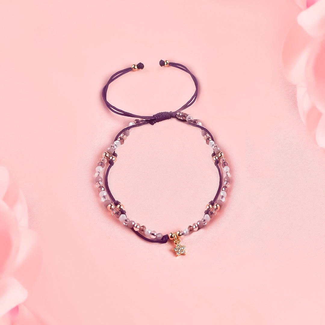 pulsera regulable de hilo, pulsera de hilo, pulsera tejida, pulsera de luna, pulsera con piedra