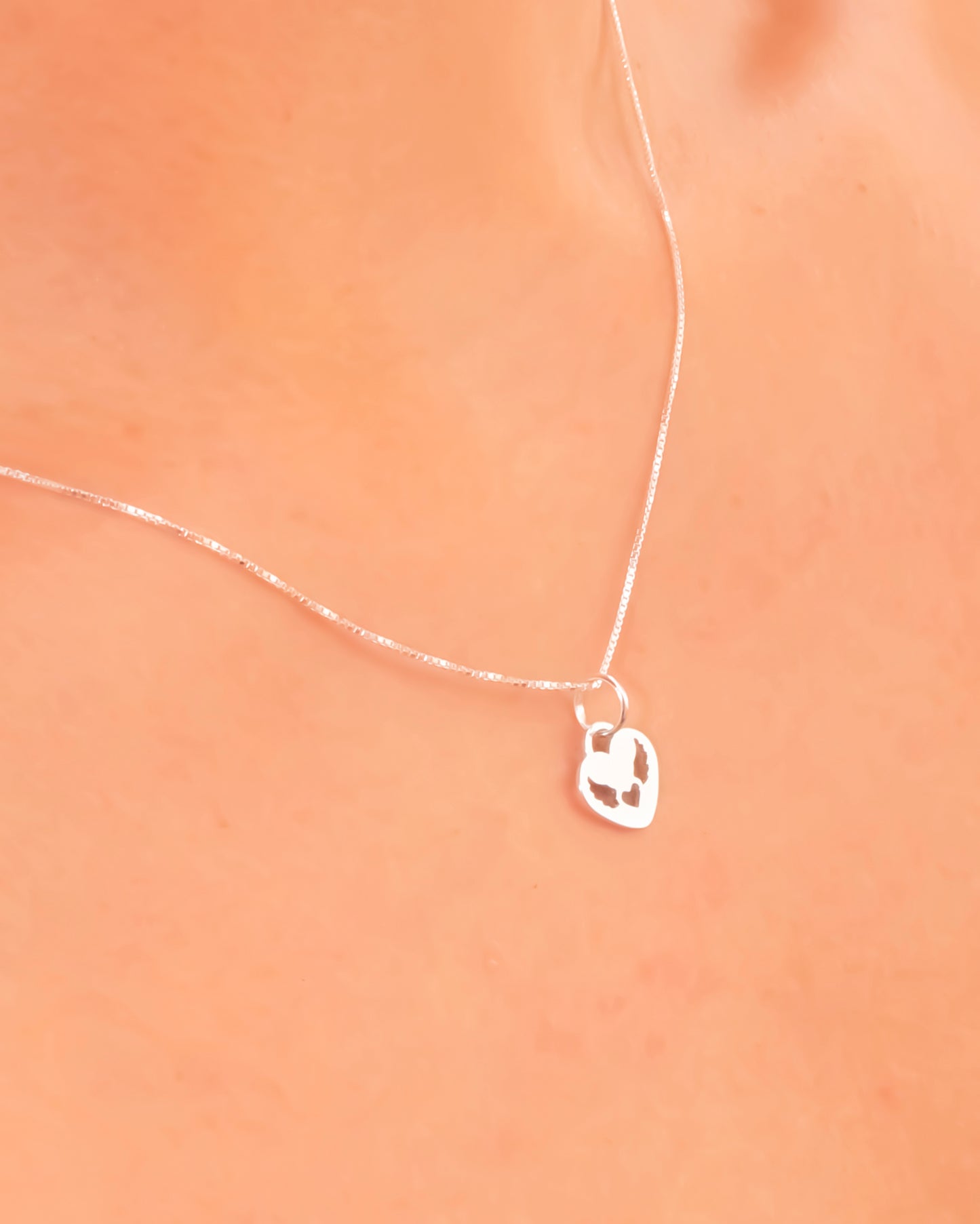 collar de plata, collar de amigas, collar de besties, collar de alas, collar de corazon