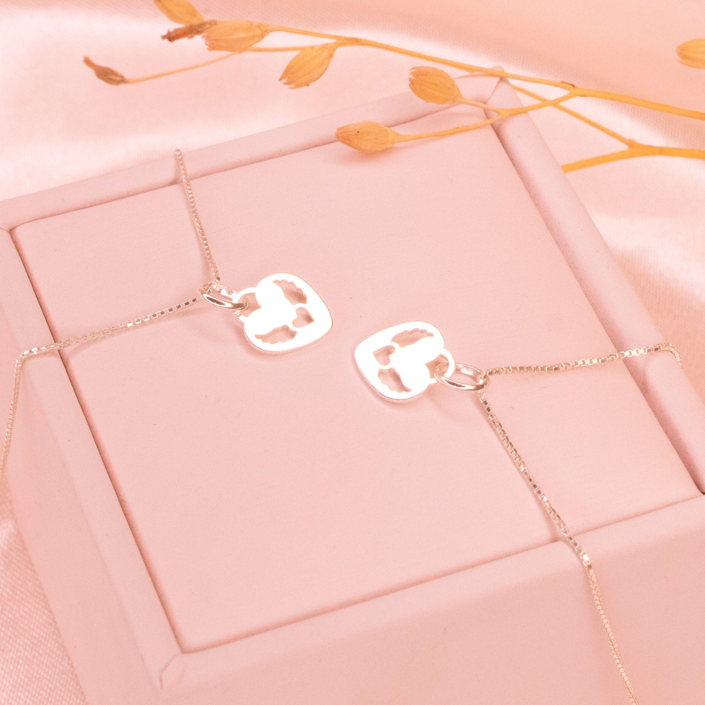 collar de plata, collar de amigas, collar de besties, collar de alas, collar de corazon