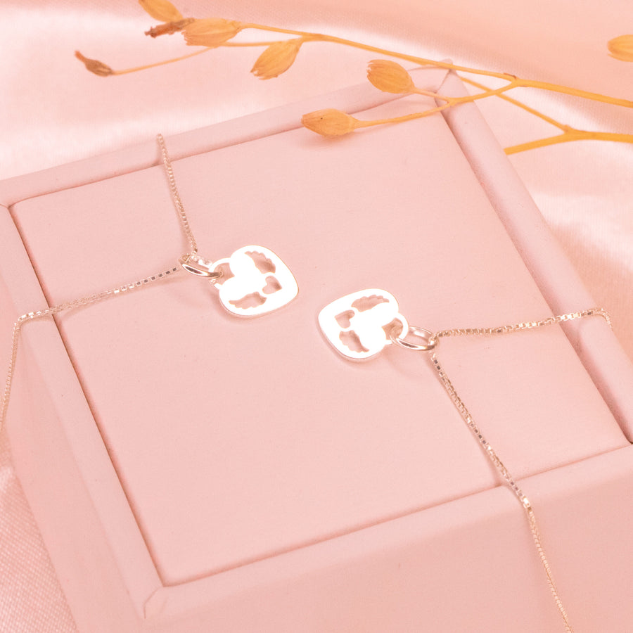 Collar Bestie Mejores Amigas Plata