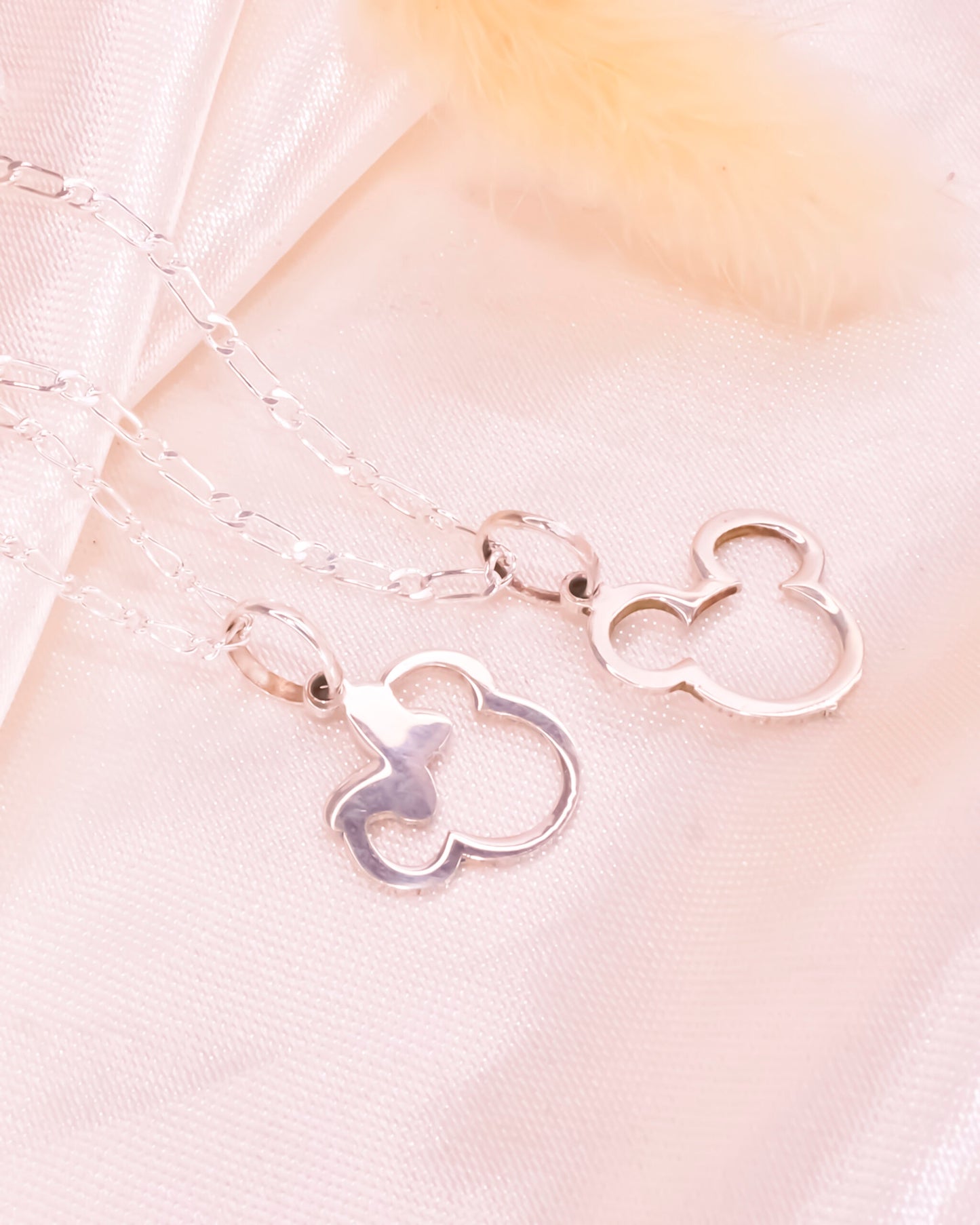 collar para parejas, collar para parejas plateado, collar de plata para parejas, collar de mickey, collar de plata, collar de minnie