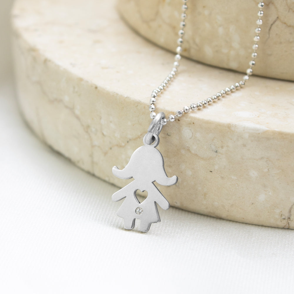 Collar de niña plateado plata