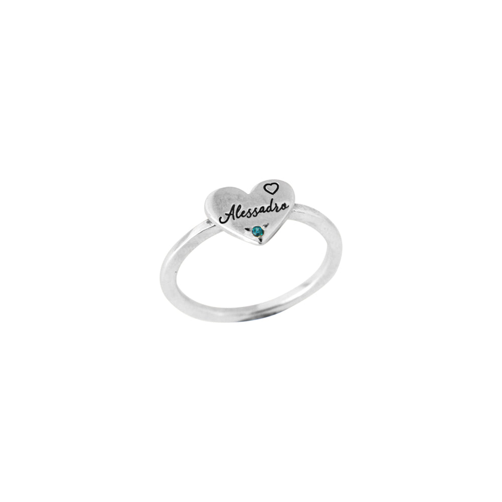 anillo de nacimiento, anillo para mama, anillo con nombre, anillo plateado, anillo con informacion de bebe, anillo piedra de nacimiento