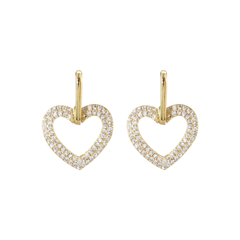 Arete Corazón Tina Dorado Acero