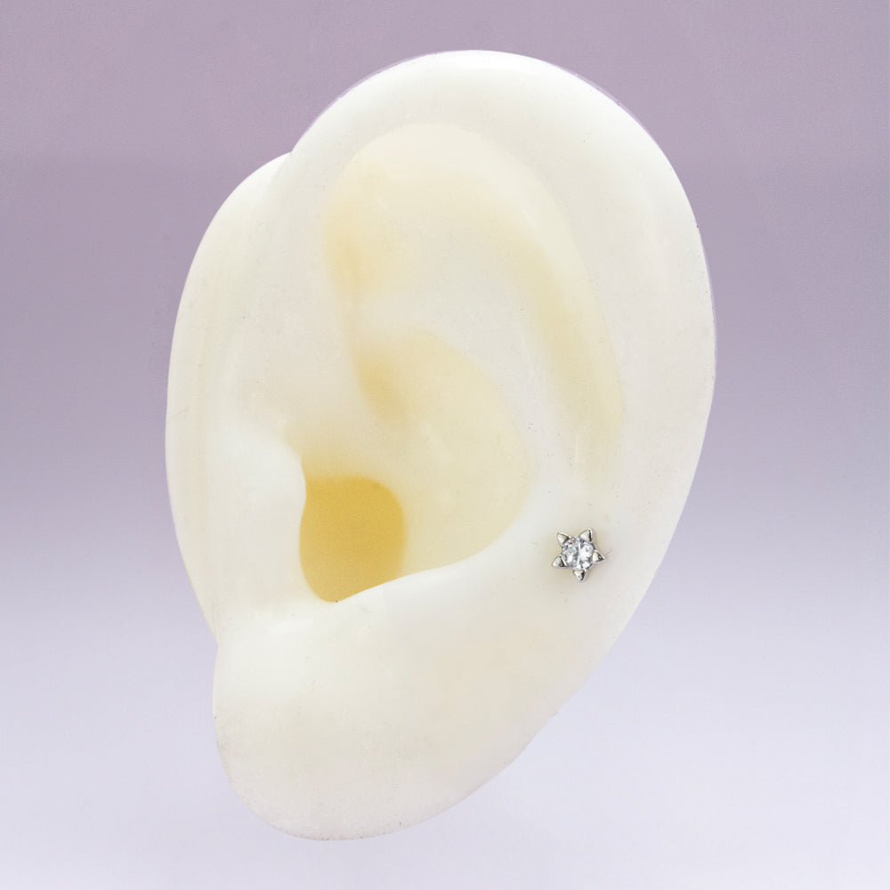 Piercing Estrella Alessia 925 Plateado Plata