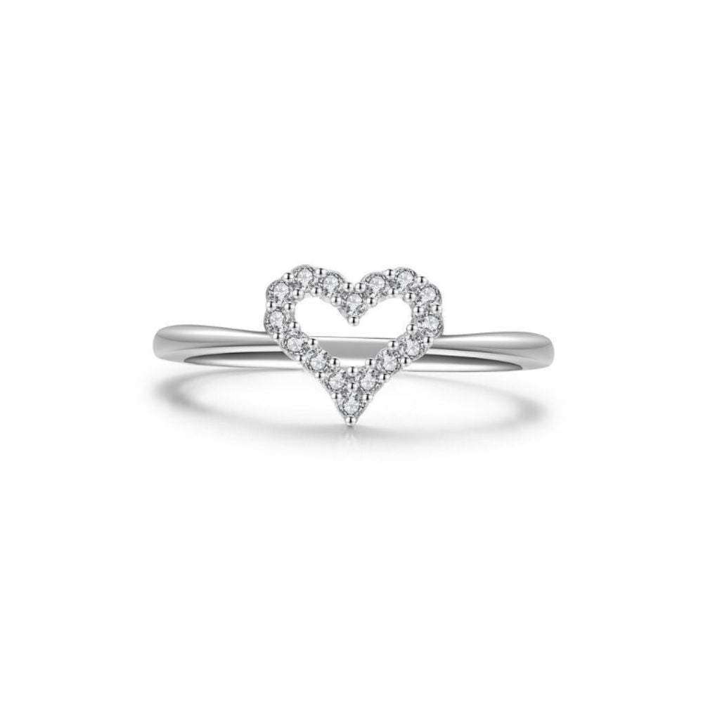 Anillo Soulmate Promesa Corazón Plata