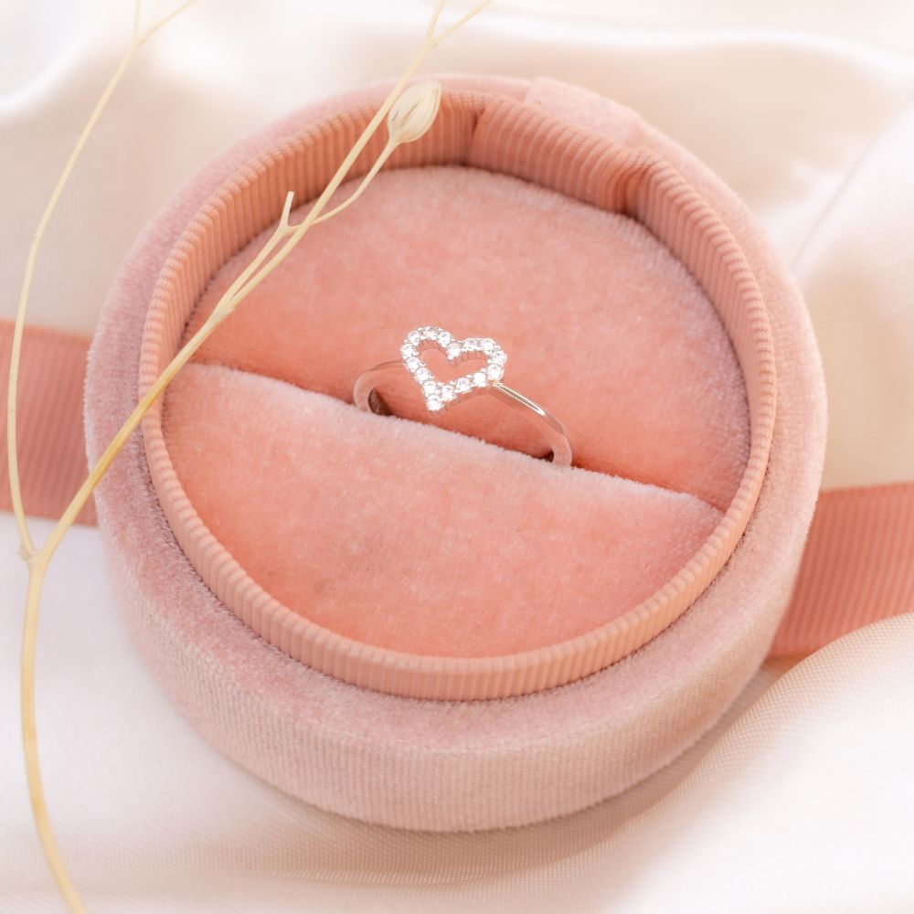 Anillo Soulmate Promesa Corazón Plata