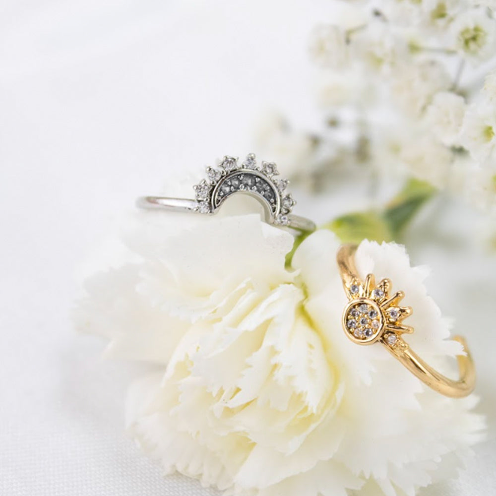 Set Anillos Sol y Luna