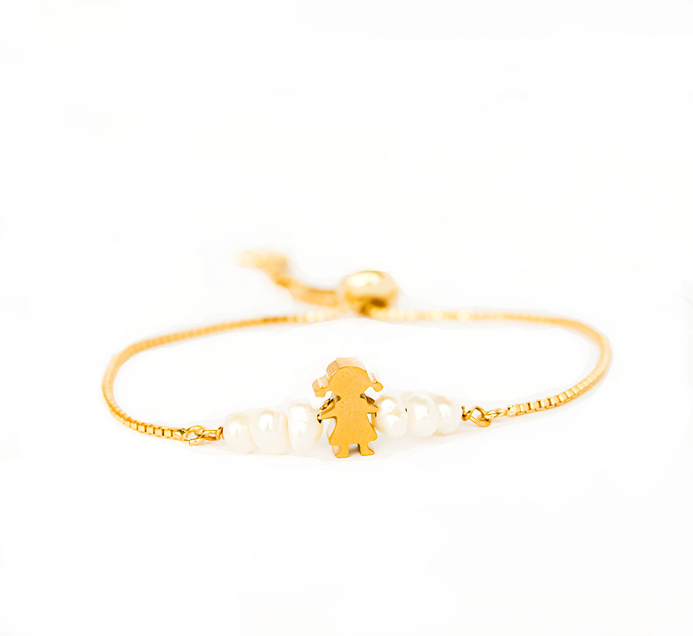 Pulsera Perlas Niña Regulable