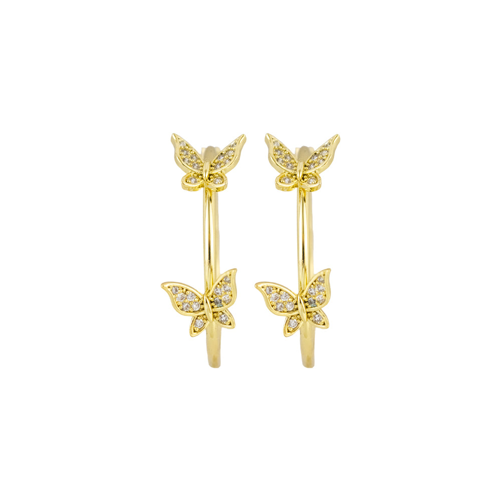 argollas doradas de mariposa, argollas de mariposa, argollas medianas, argollas de mariposa, argollas doradas