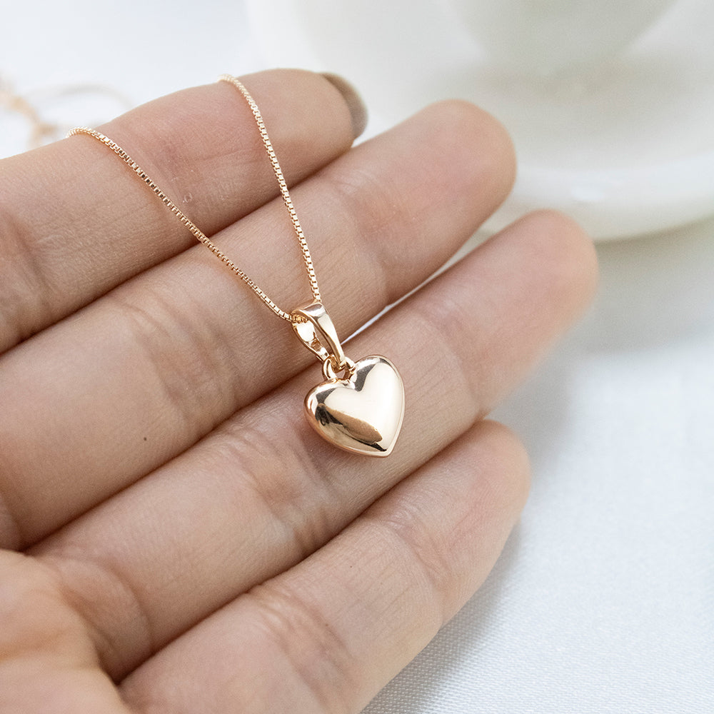 Set Corazón Bombeado Rose Acero