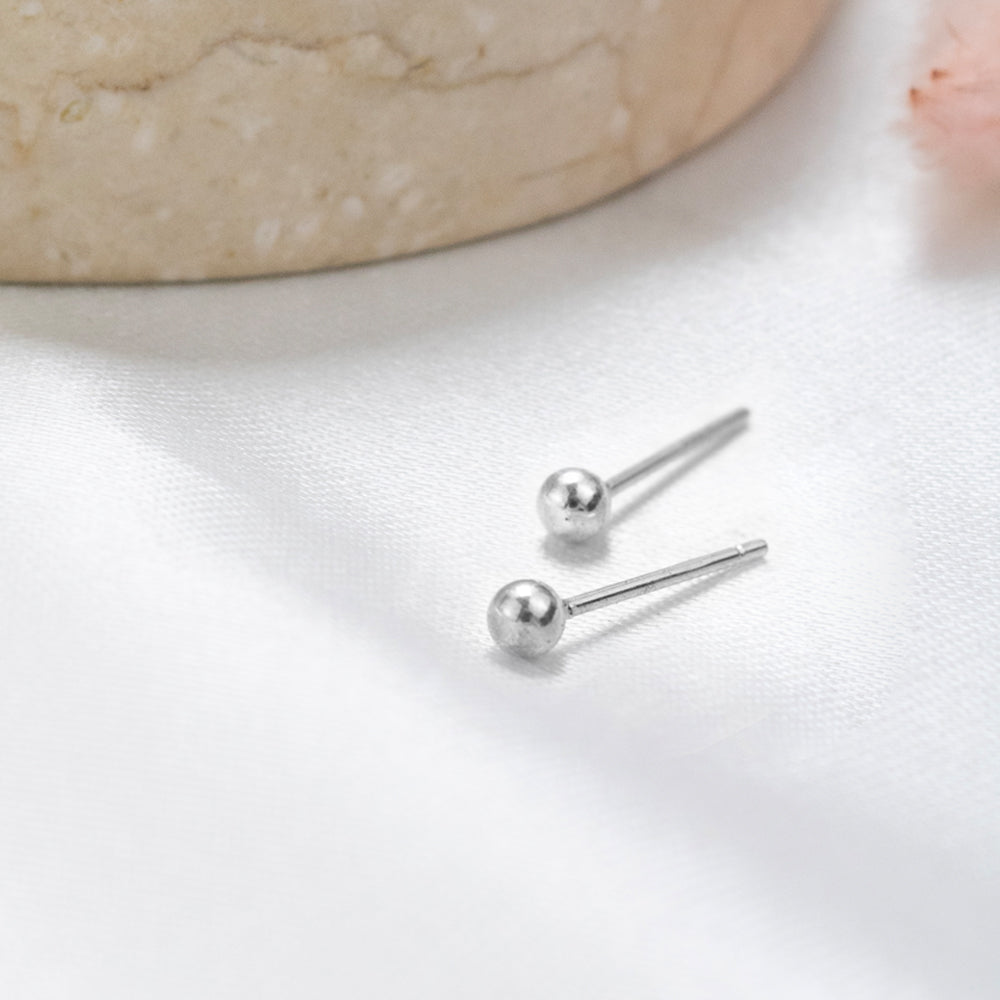 Arete Bombita 3mm Plateado Plata