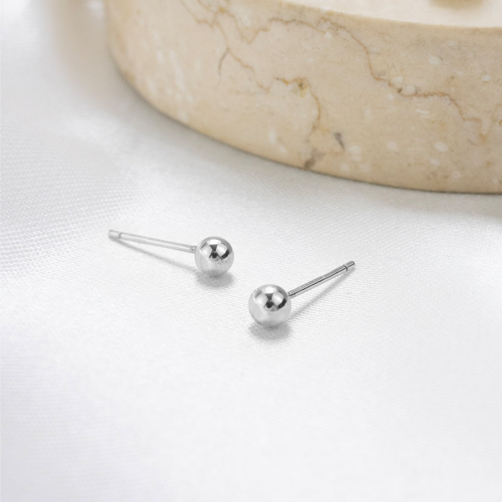 Arete Bombita 4mm Plateado Plata