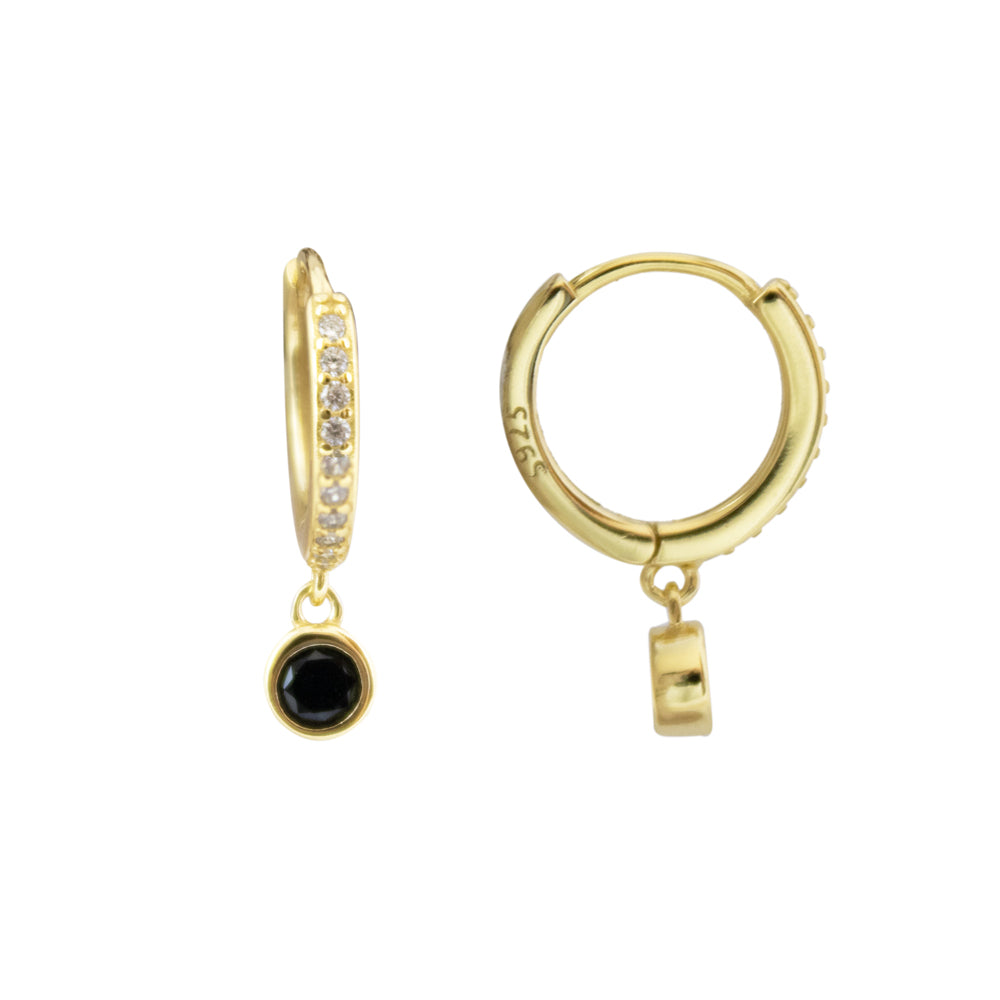 Argolla Bright Negro Dorado Plata