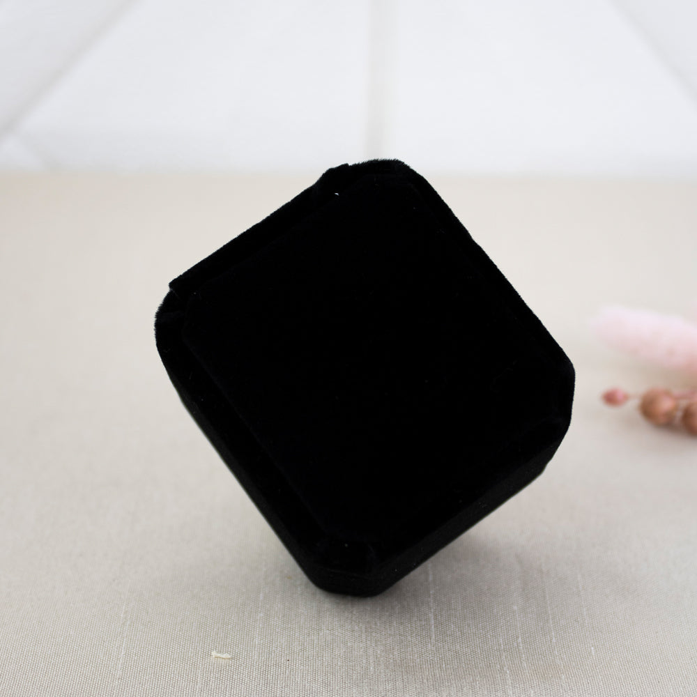 Estuche Cajita Anillo Negra