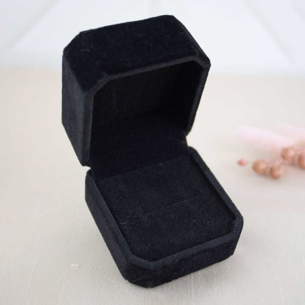 Estuche Cajita Anillo Negra
