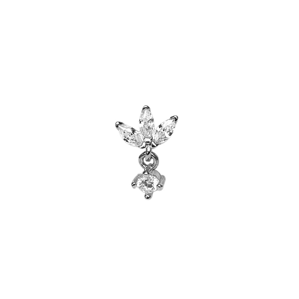 Piercing Circonia Plateado Plata