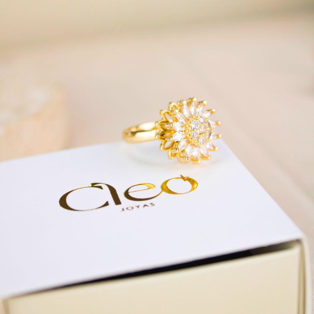 anillo girasol antiestrés o anti ansiedad.