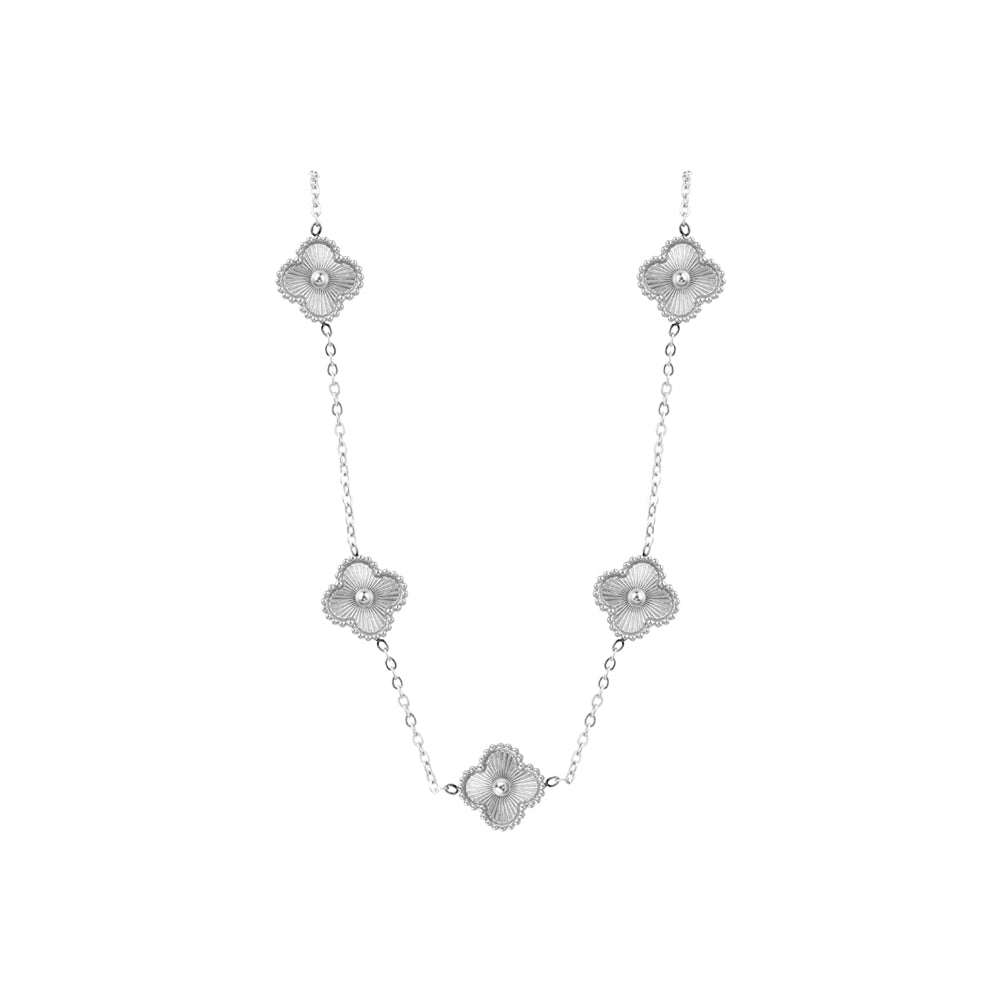 Collar 5 Treboles Plateado