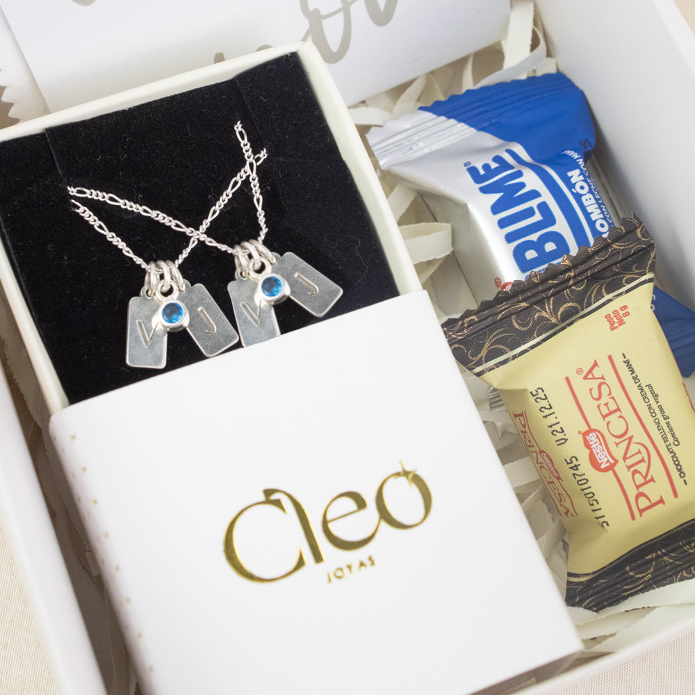 Box Premium De Collar De Pareja Rectangular