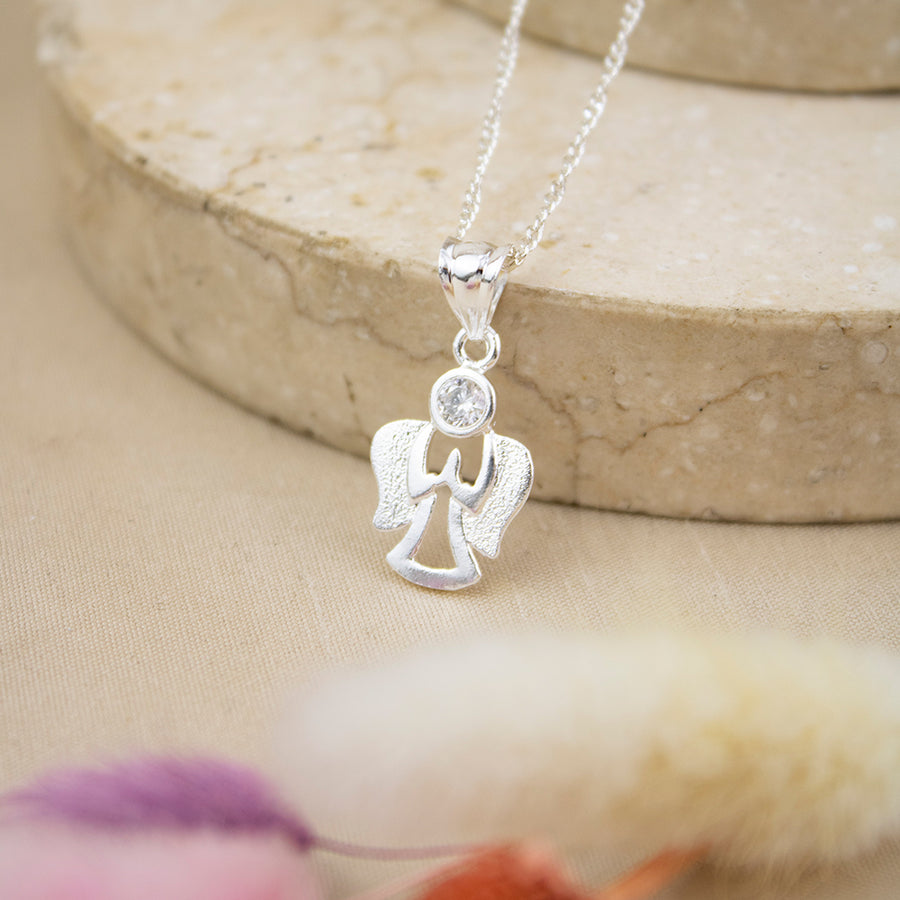 Collar Angel Comunión Plata
