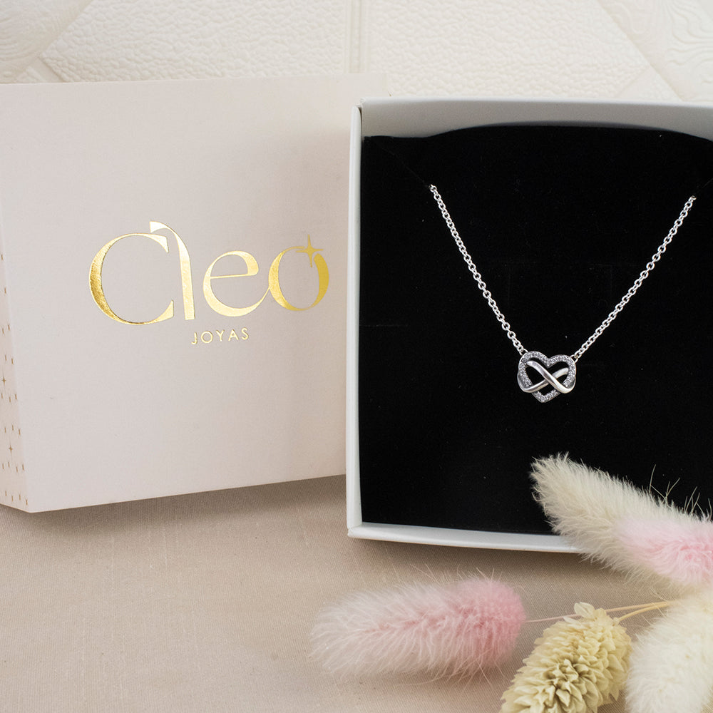 Collar Corazón Infinito Plata