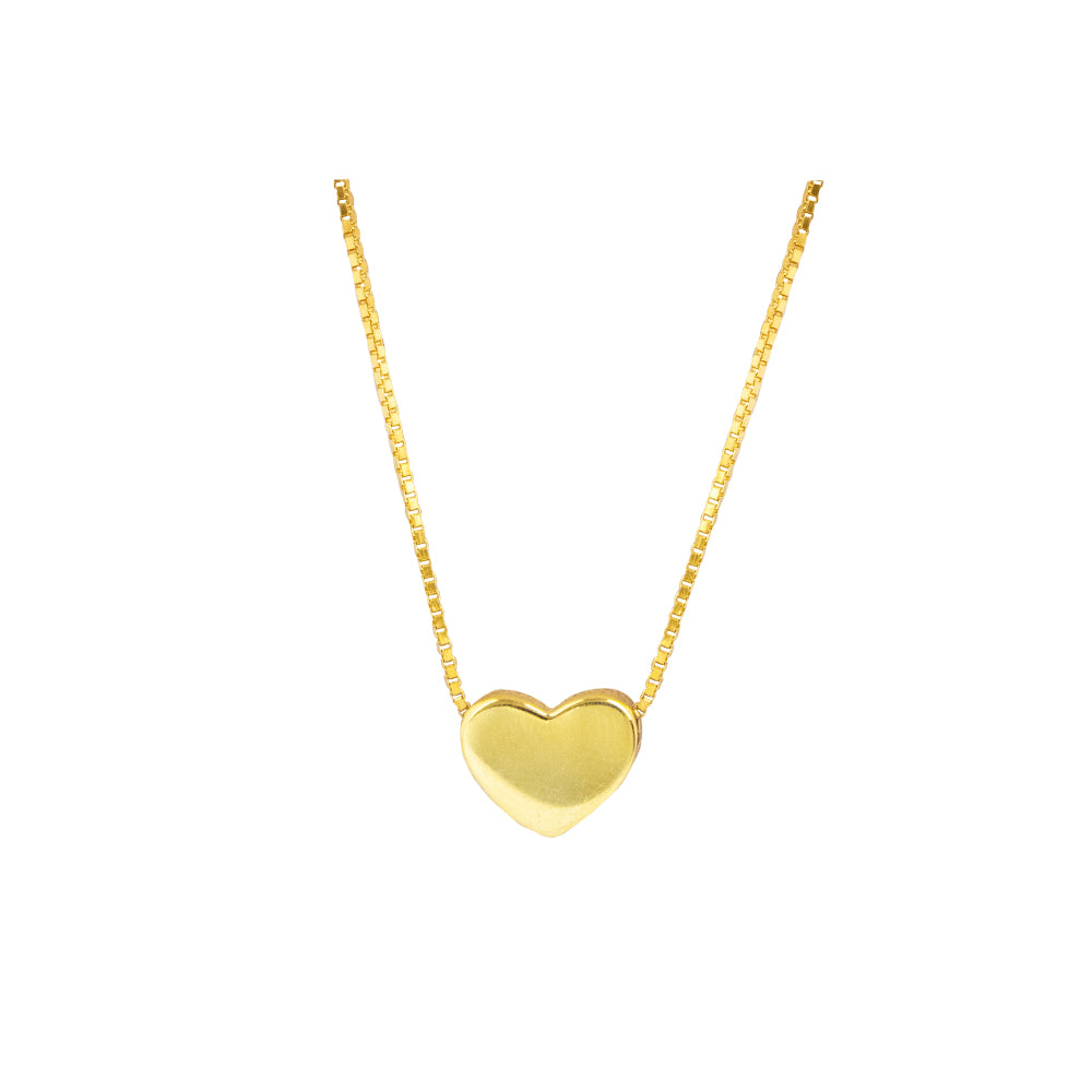 collar delicado dorado con dije corazon, collar con dije corazon pasante, delicado collar de corazon, collar dorado delicado, collar de corazon