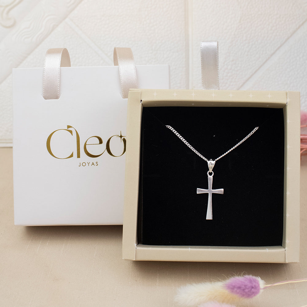 Collar Cruz Lisa Plata