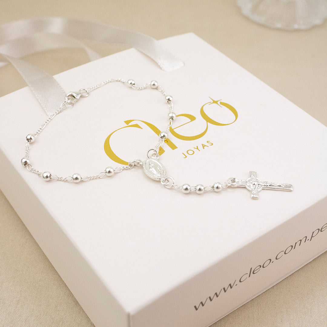 Pulsera Denario Virgen Plata