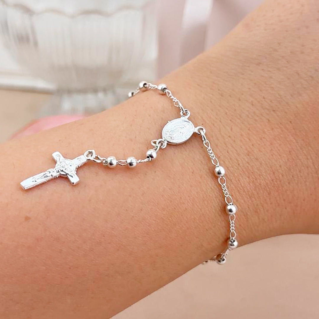 Pulsera Denario Virgen Plata