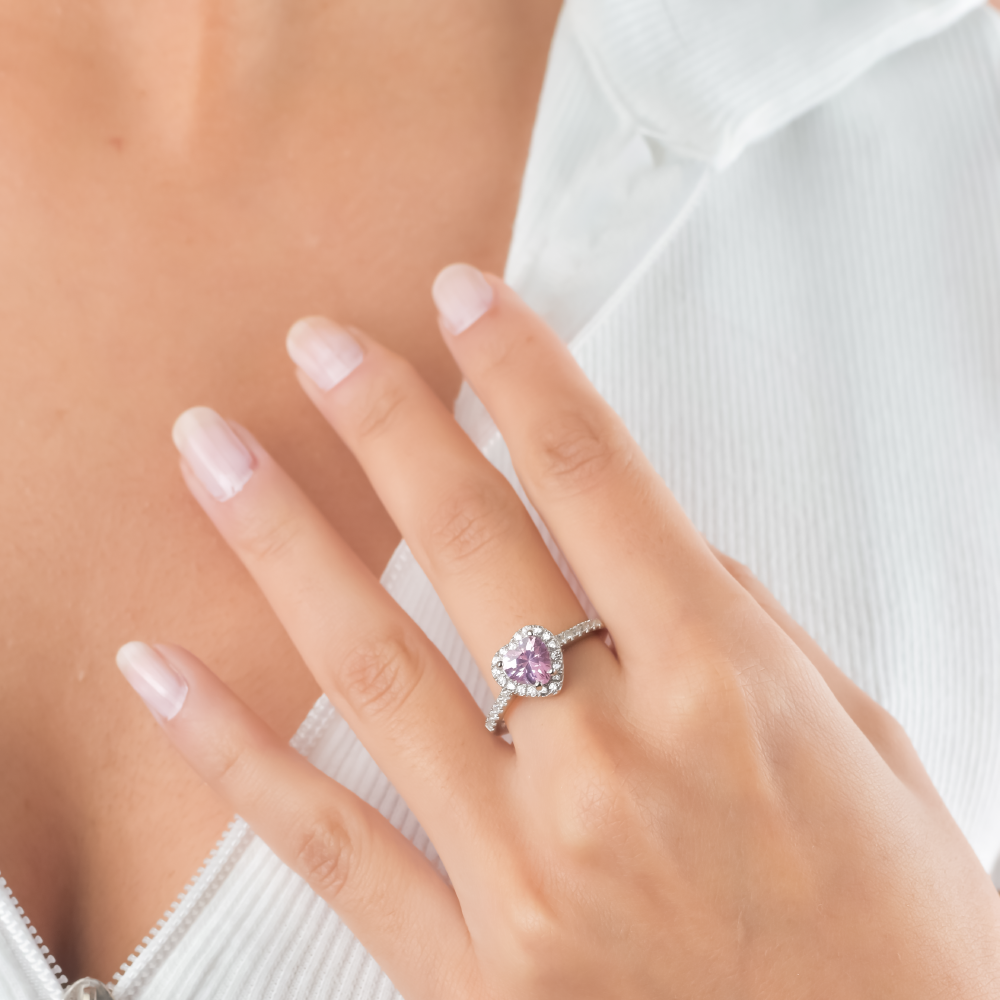 anillo de promesa, anillo de piedra corazon, anillo de corazon, anillo grande, anillo de plata,anillo plateado, anillo con piedras, anillo de compromiso, anillo de promesa