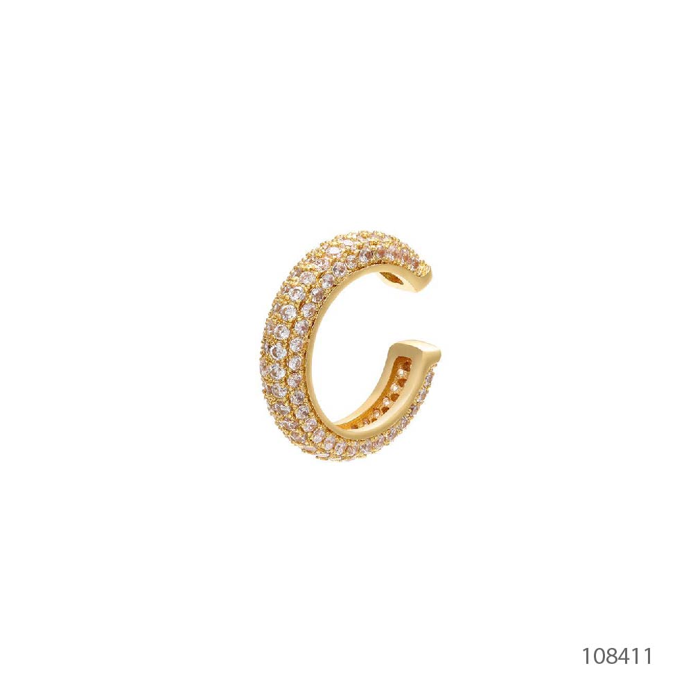 ear cuff dorado, ear cuff dorado con piedras