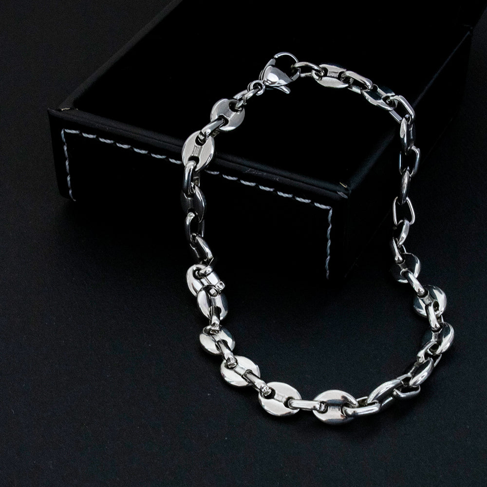 Set Eslabones Plateado Hombre