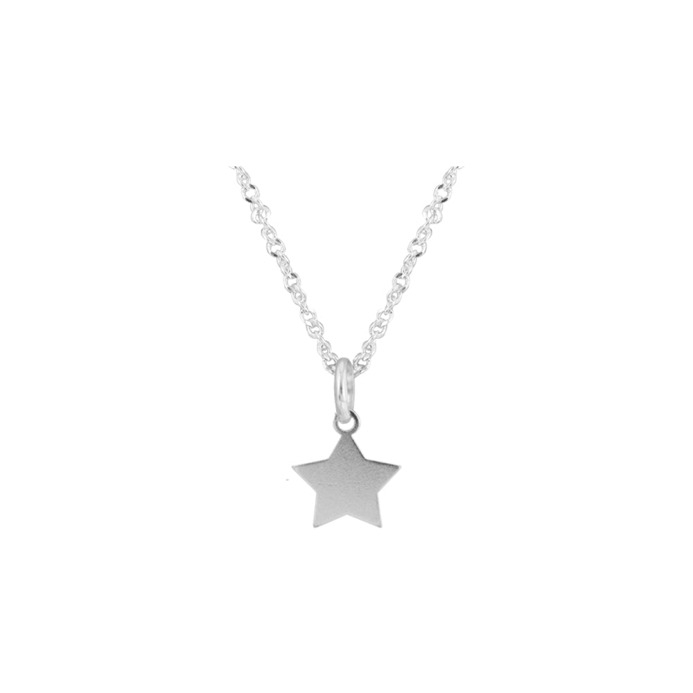 collar con dije de estrella, collar plateado con estrella, collar con colgante de estrella, collar de plata