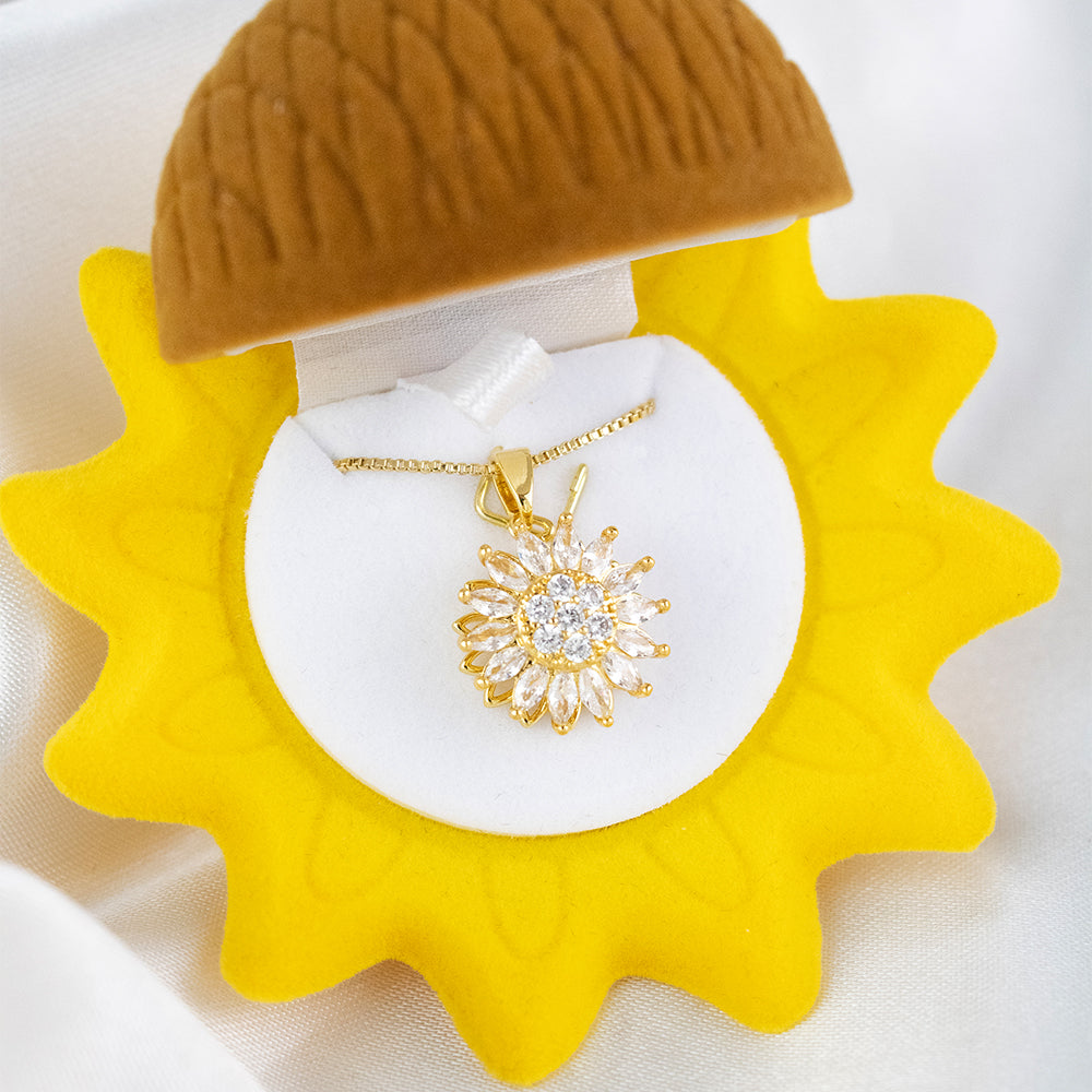 Collar Girasol Giratorio Antiestrés con Estuche