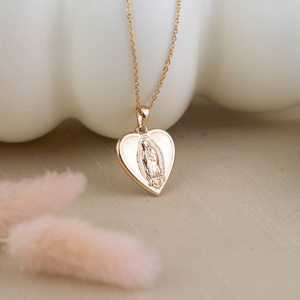 Collar Virgen de Guadalupe Rose