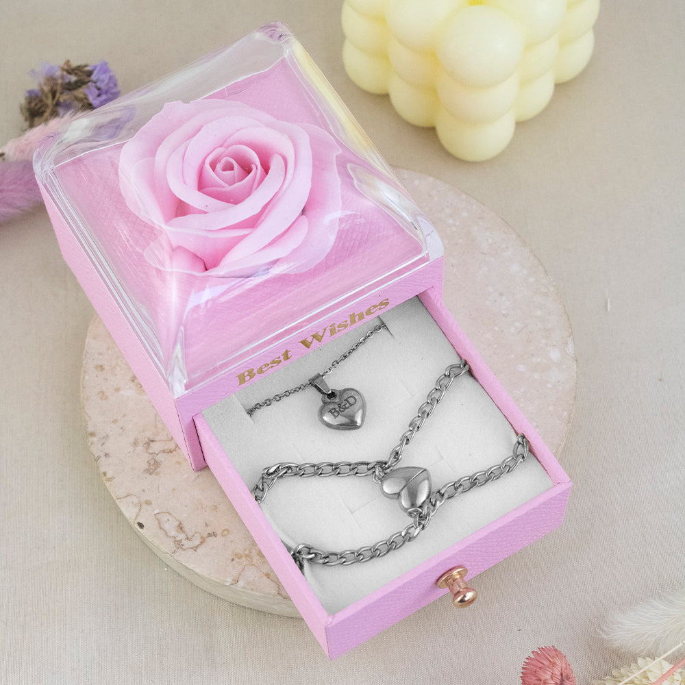 Set x3 Corazón Imantado Acero