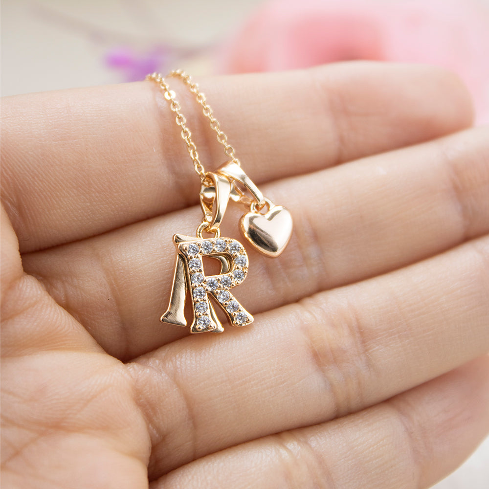 Collar Inical con Corazón Rose