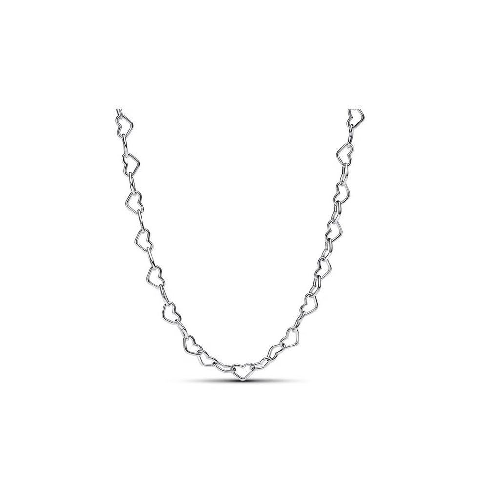 choker de corazones, gargantilla de corazones plateado, gargantilla plateada, choker plateado, collar en tendencia plateado
