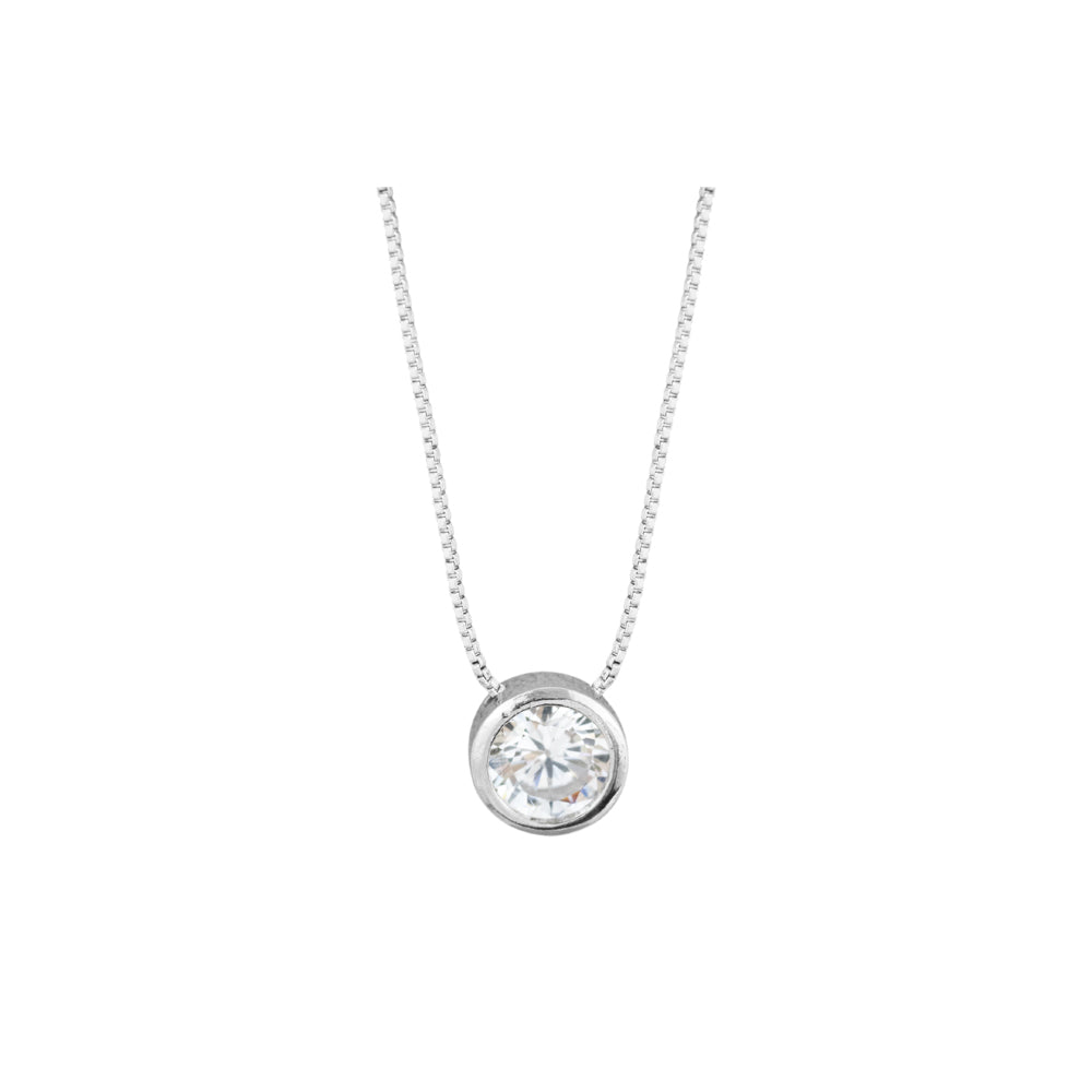 collar plateado con piedra cristal, collar con dije de piedra cristal