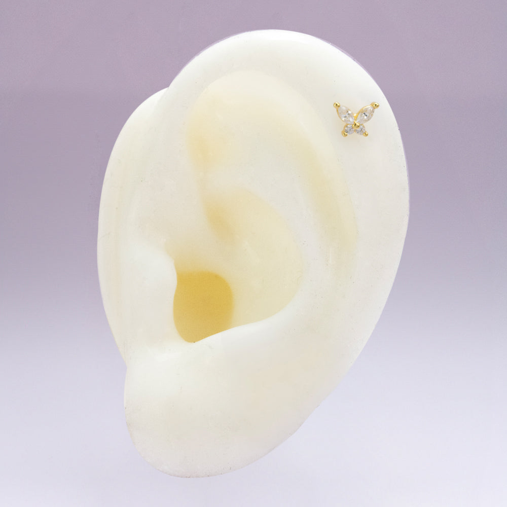 Piercing Mariposa Butt 925 Dorado Plata