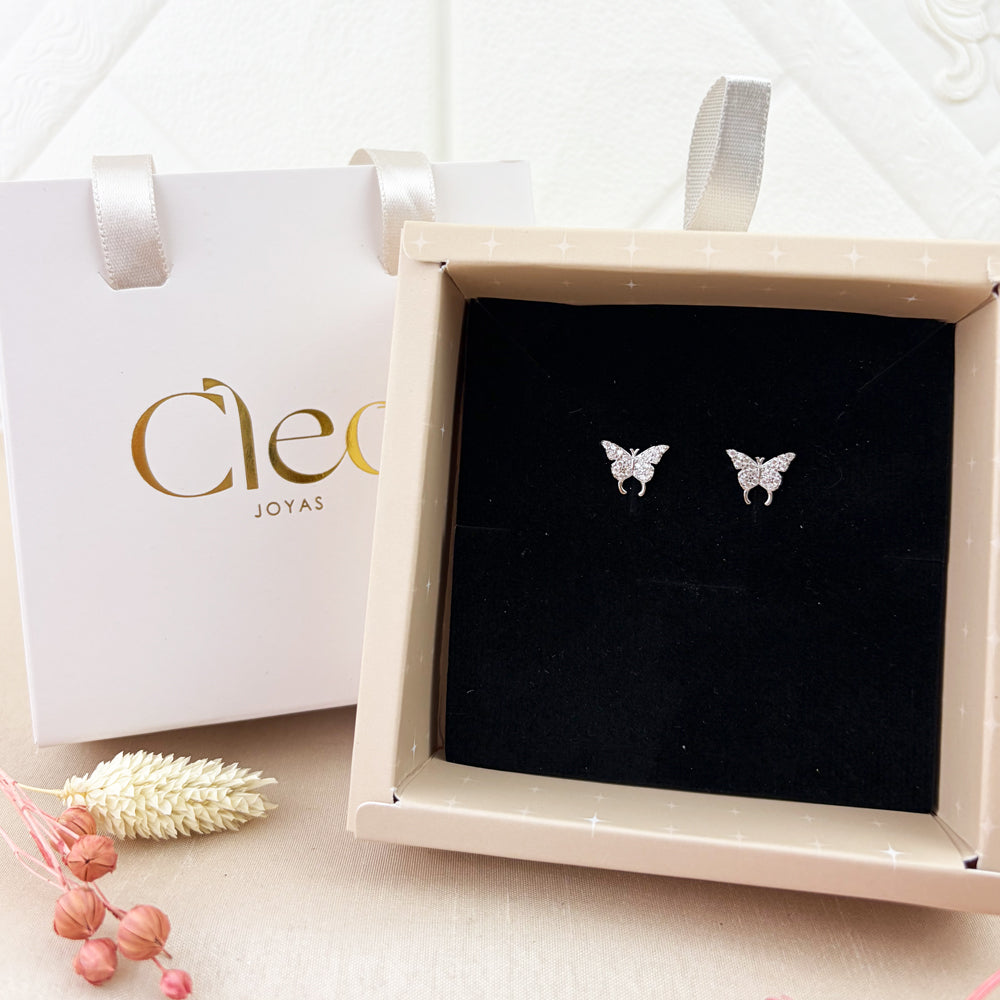 Arete Mariposa Circones Plata